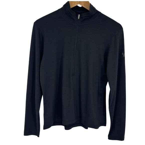 REI Womens UPF 50+ Black Long-Sleeve Half-Zip Performance Shirt Size L - Picture 1 of 8